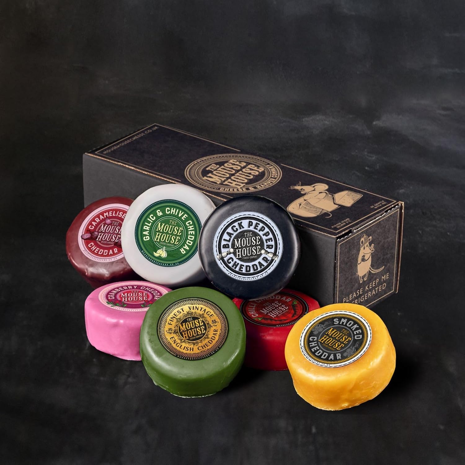 7x 200g Cheese Gift Box - Mouse House Rainbow Box