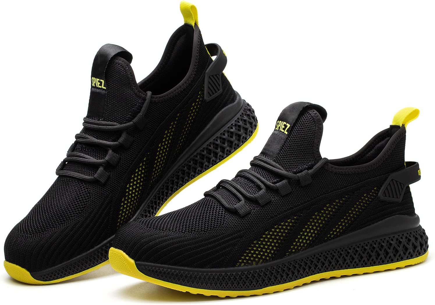 SPIEZ Unisex Safety Trainers with Protective Toe Cap, Puncture Proof Work Shoes for Men and Women, Breathable Safety Sneakers for Work and Daily Wear
