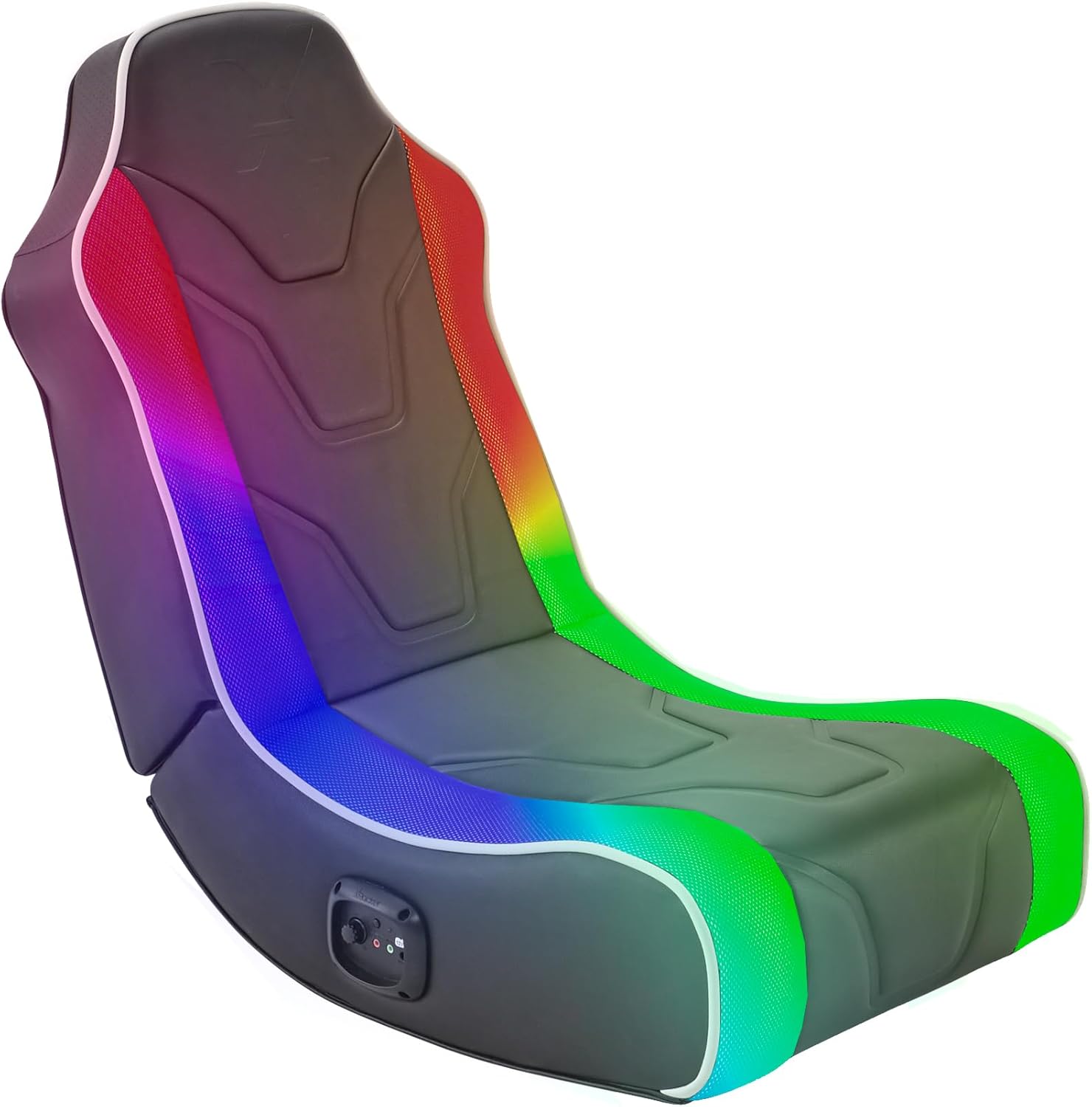 X-Rocker Chimera RGB Gaming Chair for Kids and Juniors, Light Up LED Gaming Seat with 2 Audio Speakers, 30 Neo Motion RGB Lighting Options, 2.0 Audio Speakers, Folding Seat for PS4, PS5, XBOX, Switch