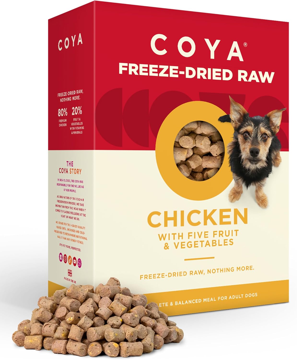 COYA Freeze-Dried Dog Food, Chicken, 750g, Grain Free & Hypoallergenic