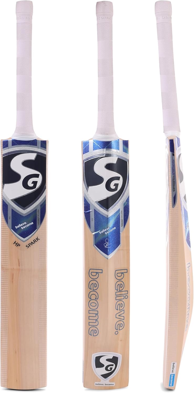 SG Premium HP Spark Kashmir Willow Cricket bat, Endorrsed by Hardik Pandya - Multiple Sizes (Size 4, Size 5, Size 6)