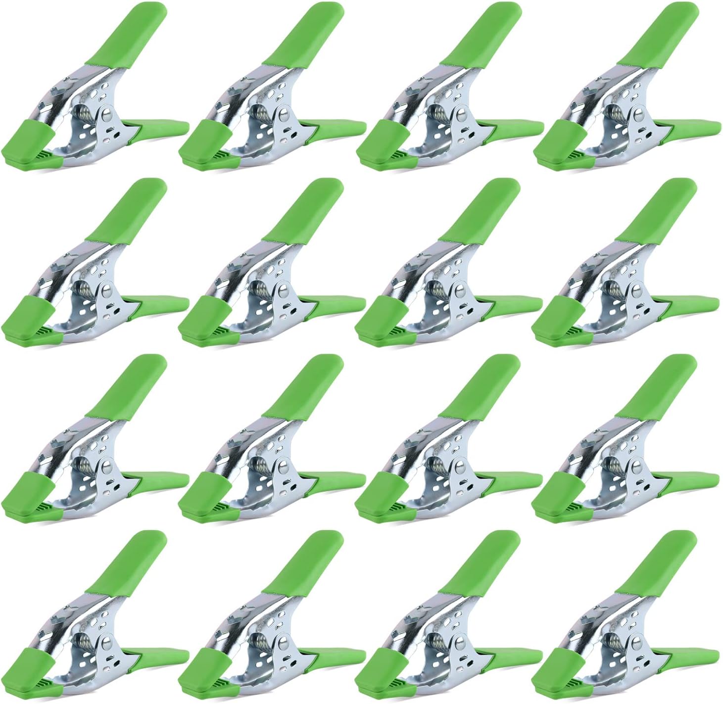 SWANLAKE 16PCS 6" inch Spring Clamp, Heavy Duty Spring Metal Spring Clamps, 2.5"-inch Jaw opening (6inch 16-Piece)