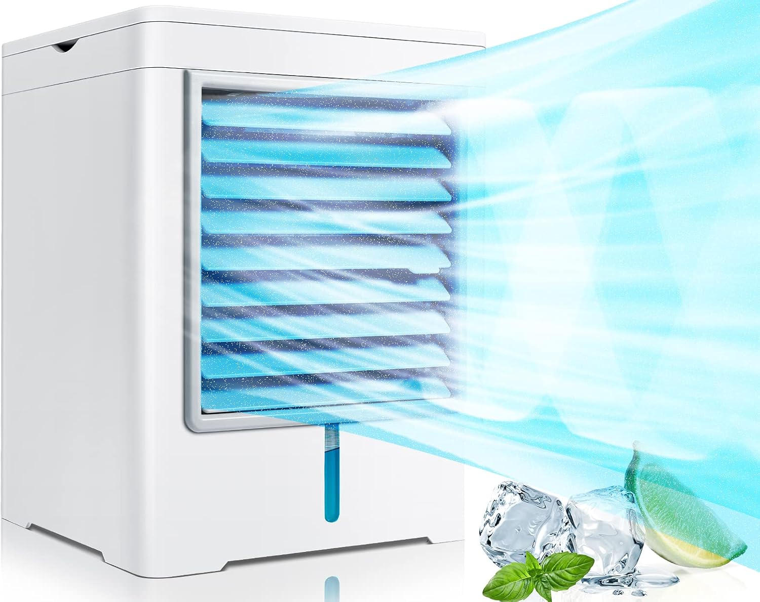 Portable air conditioner, air conditioning unit portable, ac unit, 3-Speed 500ml Desktop Personal Cooling Fan, USB Powered Evaporative Cooler for Home, Office, Study, Bedrooms, Travel, Kitchen & Dorms