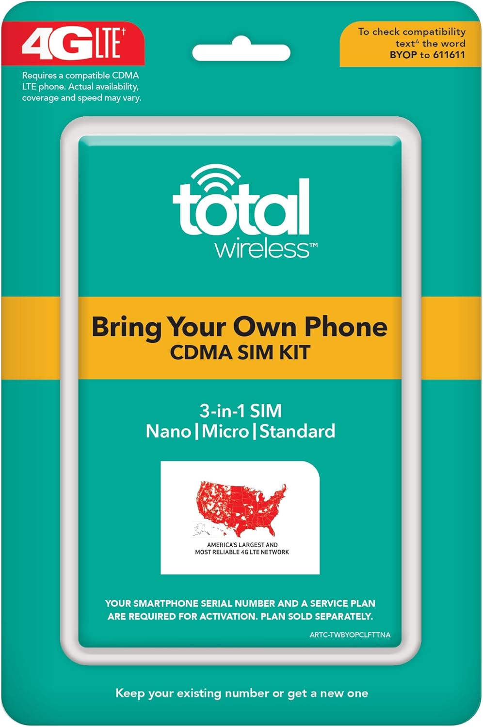 Total Wireless Universal CDMA Sim Kit