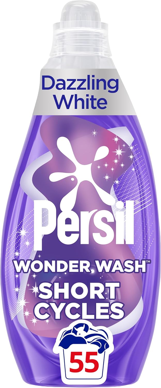 Persil Wonder Wash Laundry Detergent Dazzling White, 55 washes (1.485 L)