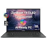 ASUS ZenBook 14 OLED Q415 Business Laptop (14" FHD+ Touchscreen, Intel 14-Core Ultra 5 125H (> i7-1360P), 8GB DDR5 RAM, 512GB SSD) AI PC, 15-Hr Long Battery Life, FHD Webcam, Win 11 Home w/AI Copilot