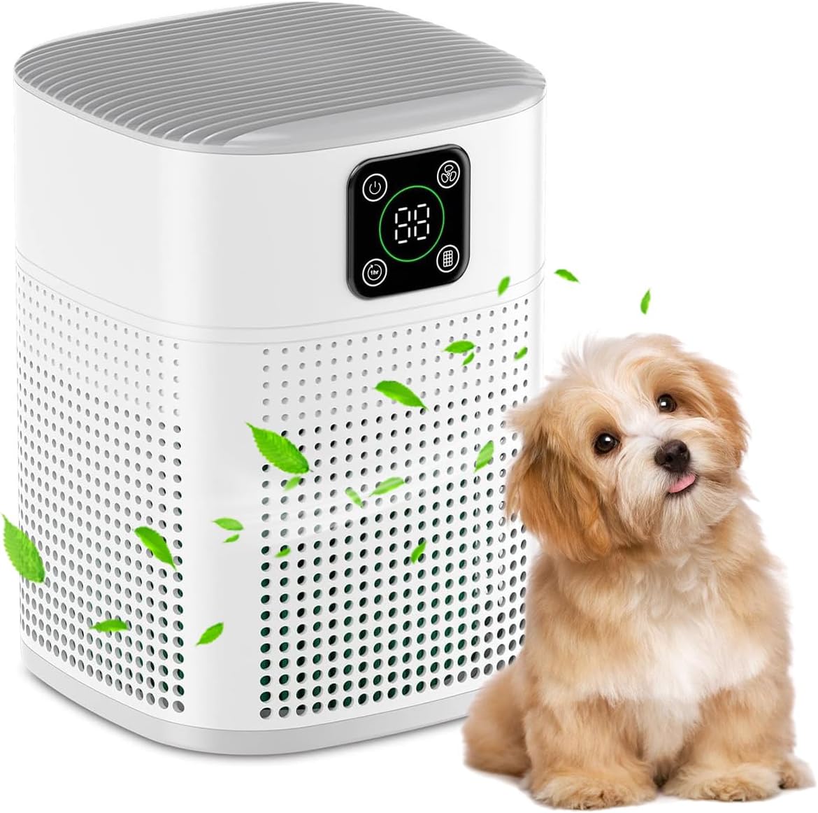Air Purifiers for Bedroom, Honeyuan H13 HEPA Air Purifier for Home Large Room 600 sqft, Air purifiers with 360°Air Intake, 3 Fan Speeds, 3-Stage