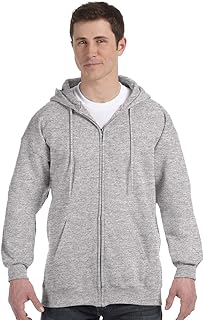 Hanes Men's Ultimate Full-Zip Hoodie, Men's Hooded Fleece Sweatshirt with Zipper
