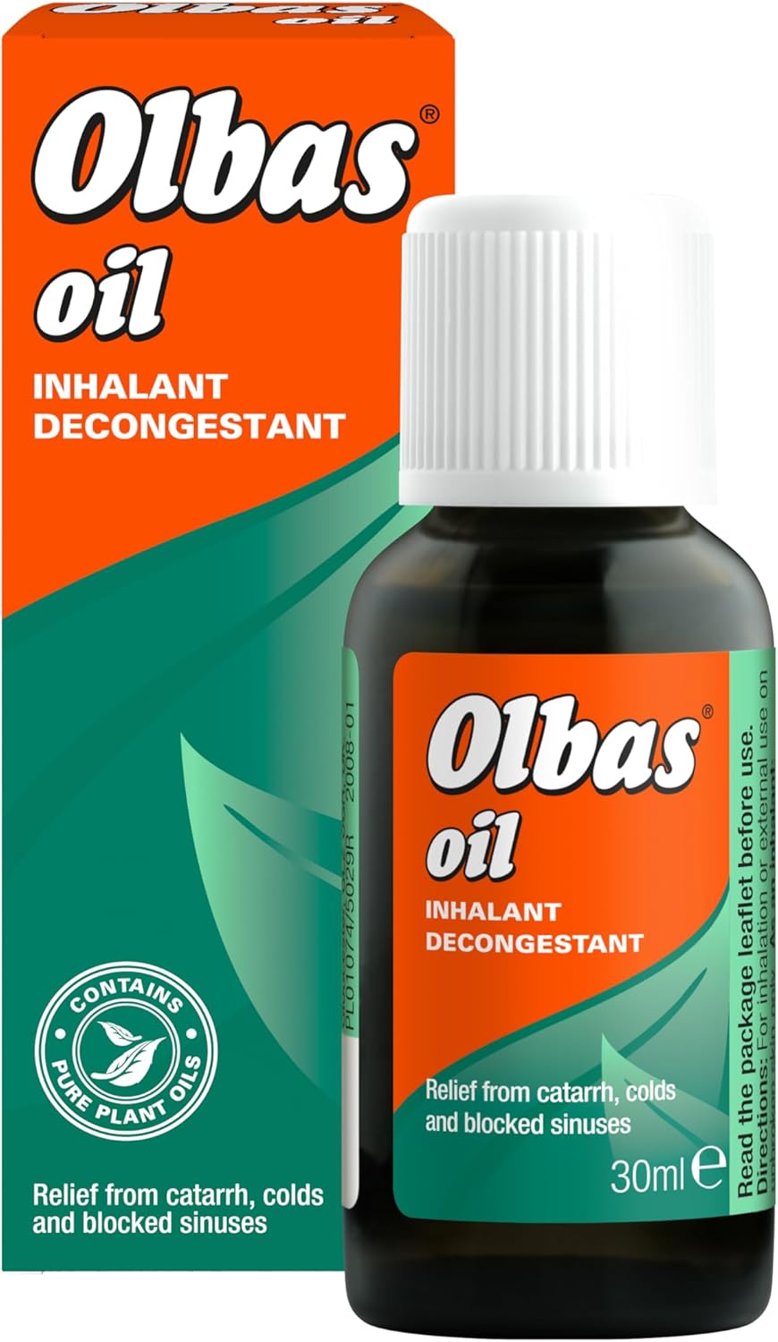 Olbas Oil 30ml - Inhalant Decongestant Oil - Relief from Catarrh, Colds & Blocked Sinuses
