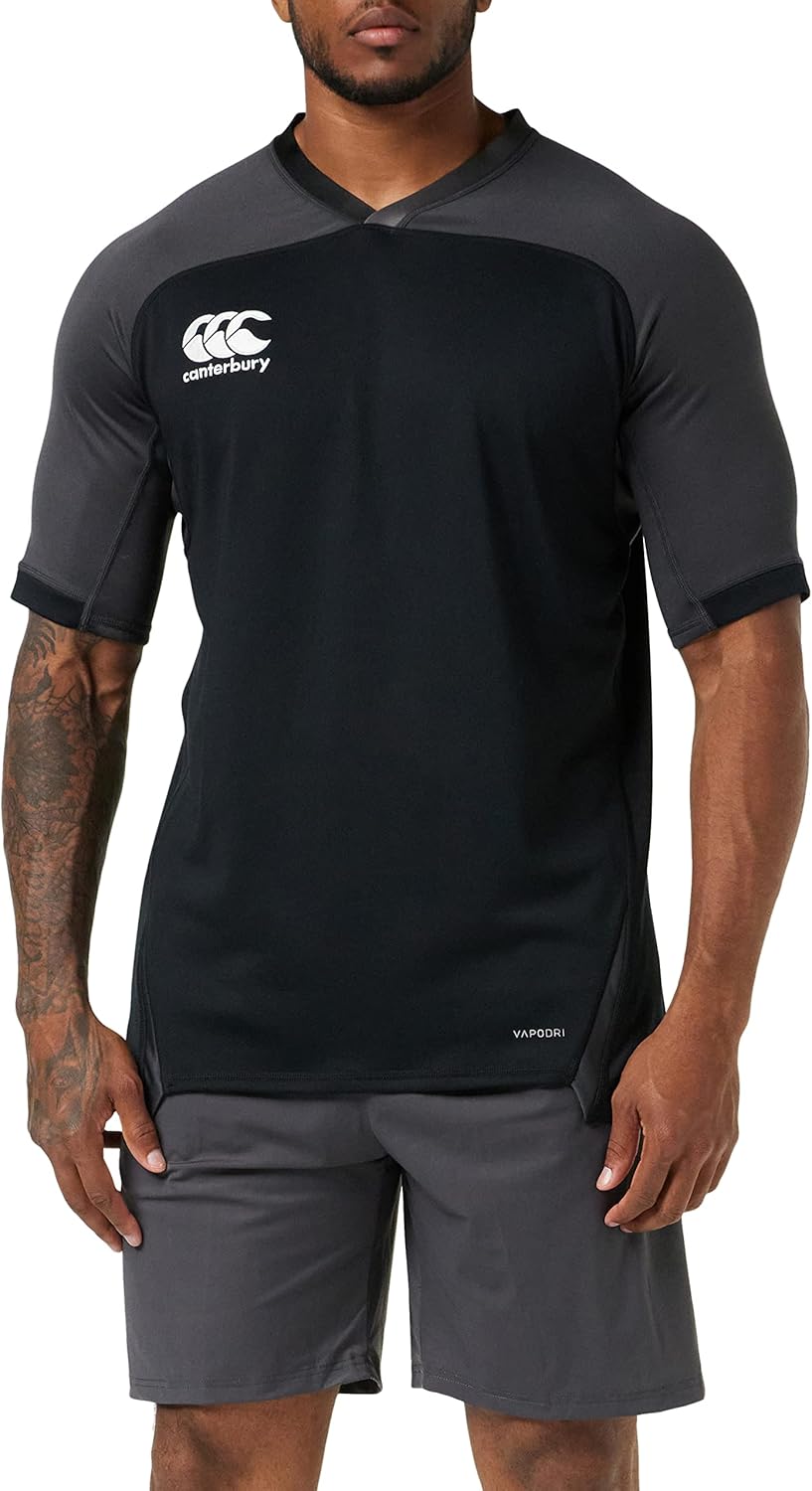 Canterbury Men's Vapodri Evader Hooped Rugby Jersey | Vapodri Technology | Pro Athletic Fit | Durable Technical Rugby Jersey