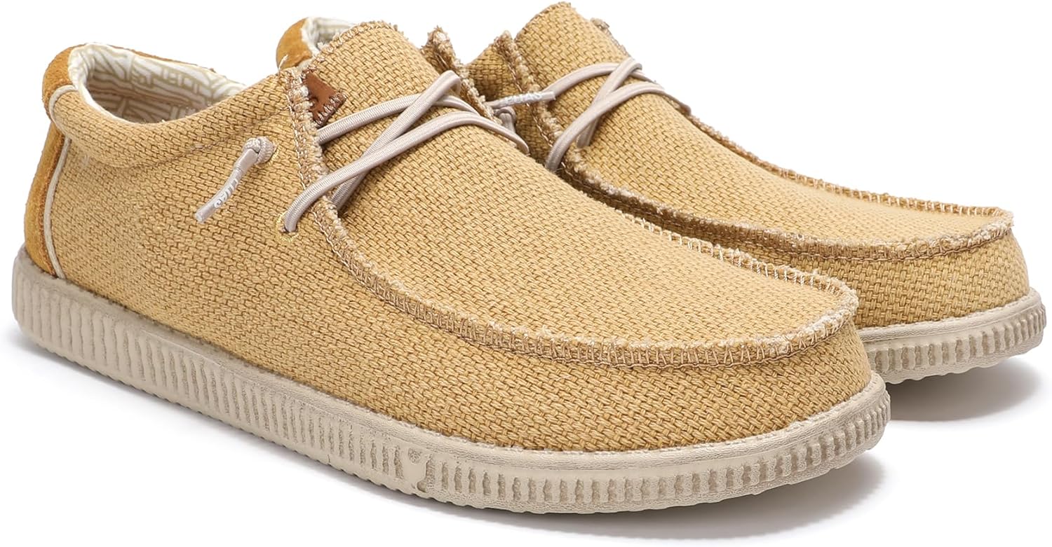 PITAS Men’s Steve Slip-On Loafers | Comfortable & Lightweight | Casual Footwear for Men | Mustard