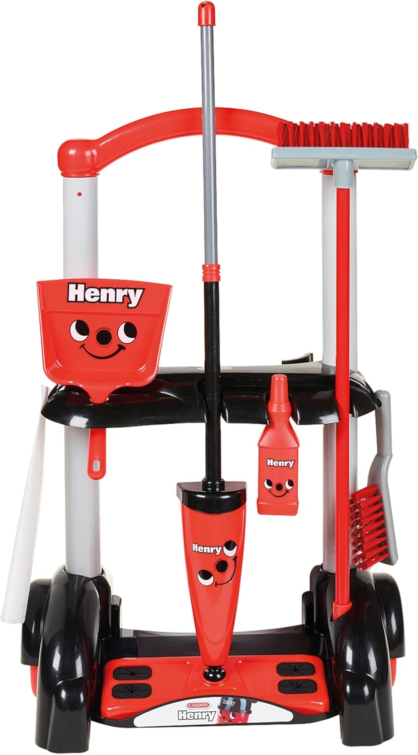 Casdon Henry Cleaning Trolley (Red and Black)