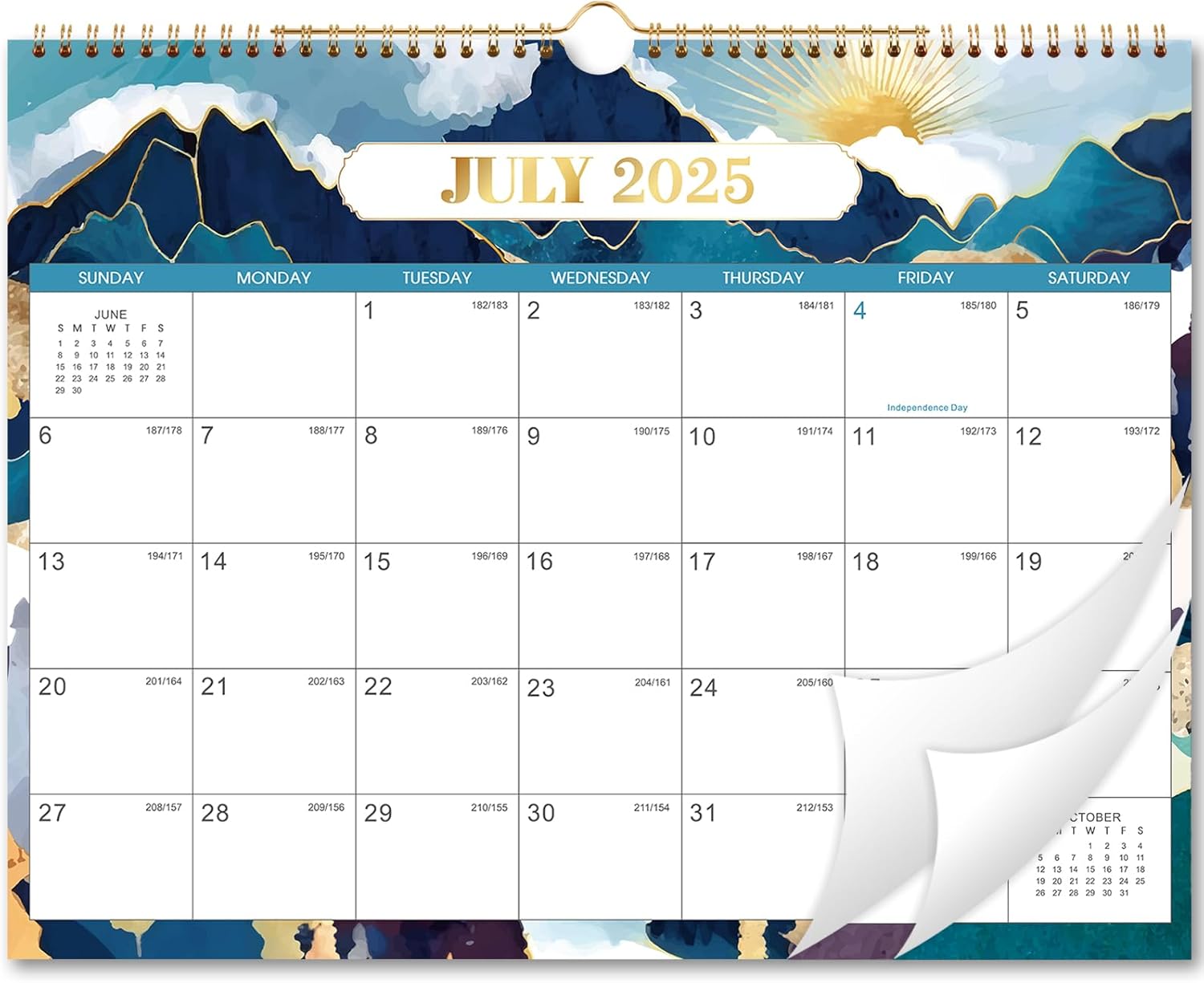 2025-2026 Wall Calendar - July 2025 - December 2026, Calendar 2025-2026, 14.8" x 11.6", 18 Months Calendar, Spiral Bound