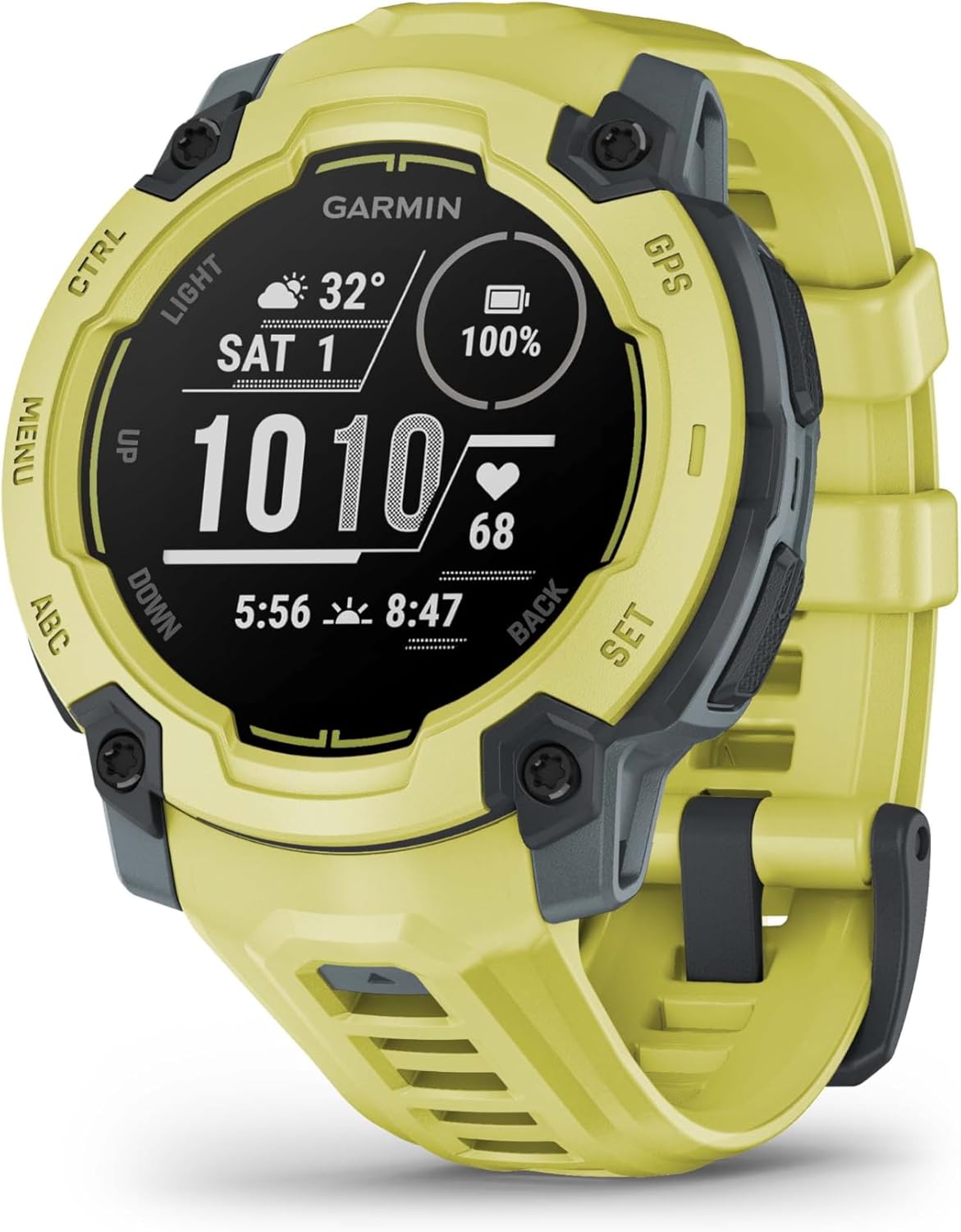 Garmin Instinct E GPS 45mm Smartwatch, Rugged watch with essential smart features, Built-in Sports Apps, Supertough Design Features, up to 16 days Battery Life, Electric Lime