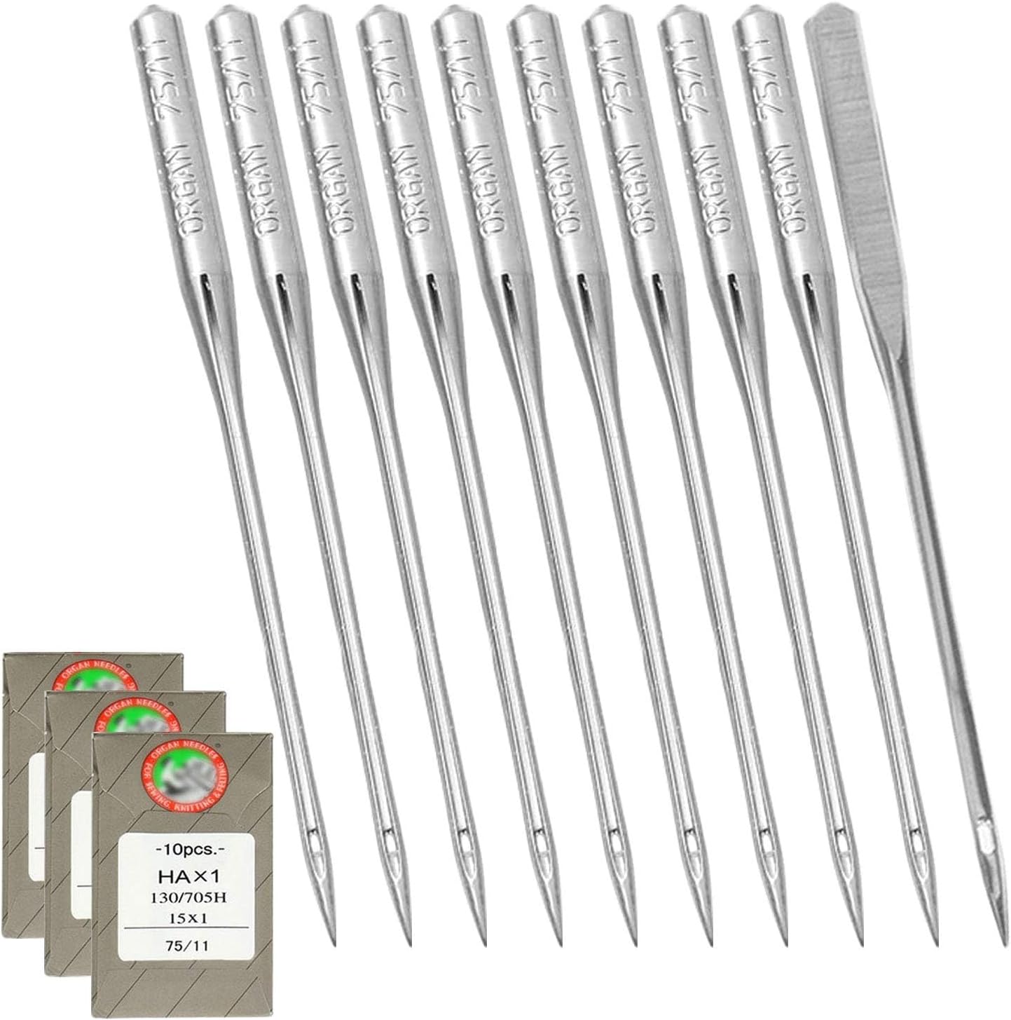 STARVAST 30 Pcs Embroidery Sewing Machine Needles Size 75/11 130/705H HAx1 Sewing Needles for Brother Sewing Machine (3 Pack of 10 Needles)