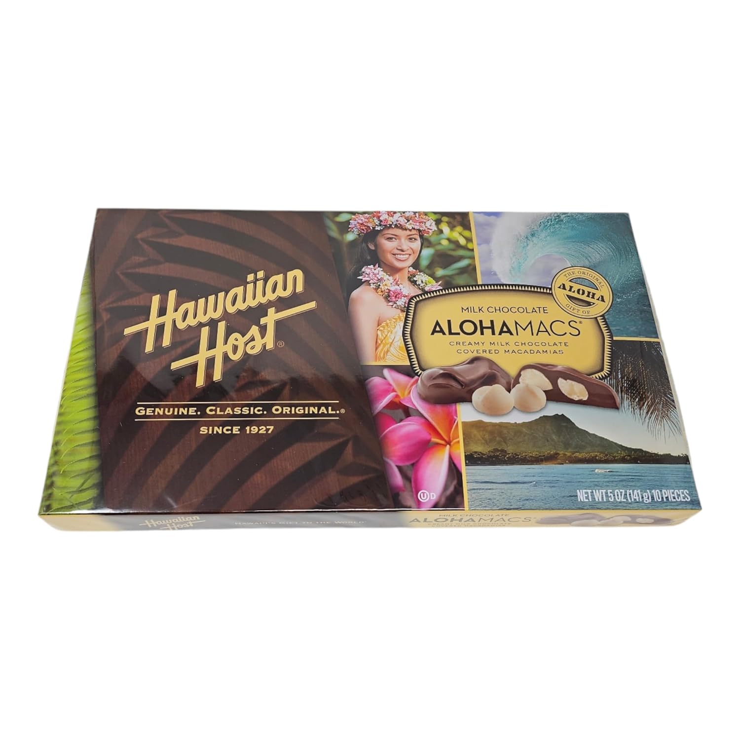 Hawaiian Host AlohaMacs – Premium Milk Chocolate Covered Macadamia Nuts – Hand-Selected Macadamias, A Taste of Hawaii – 10 Pieces (5oz)
