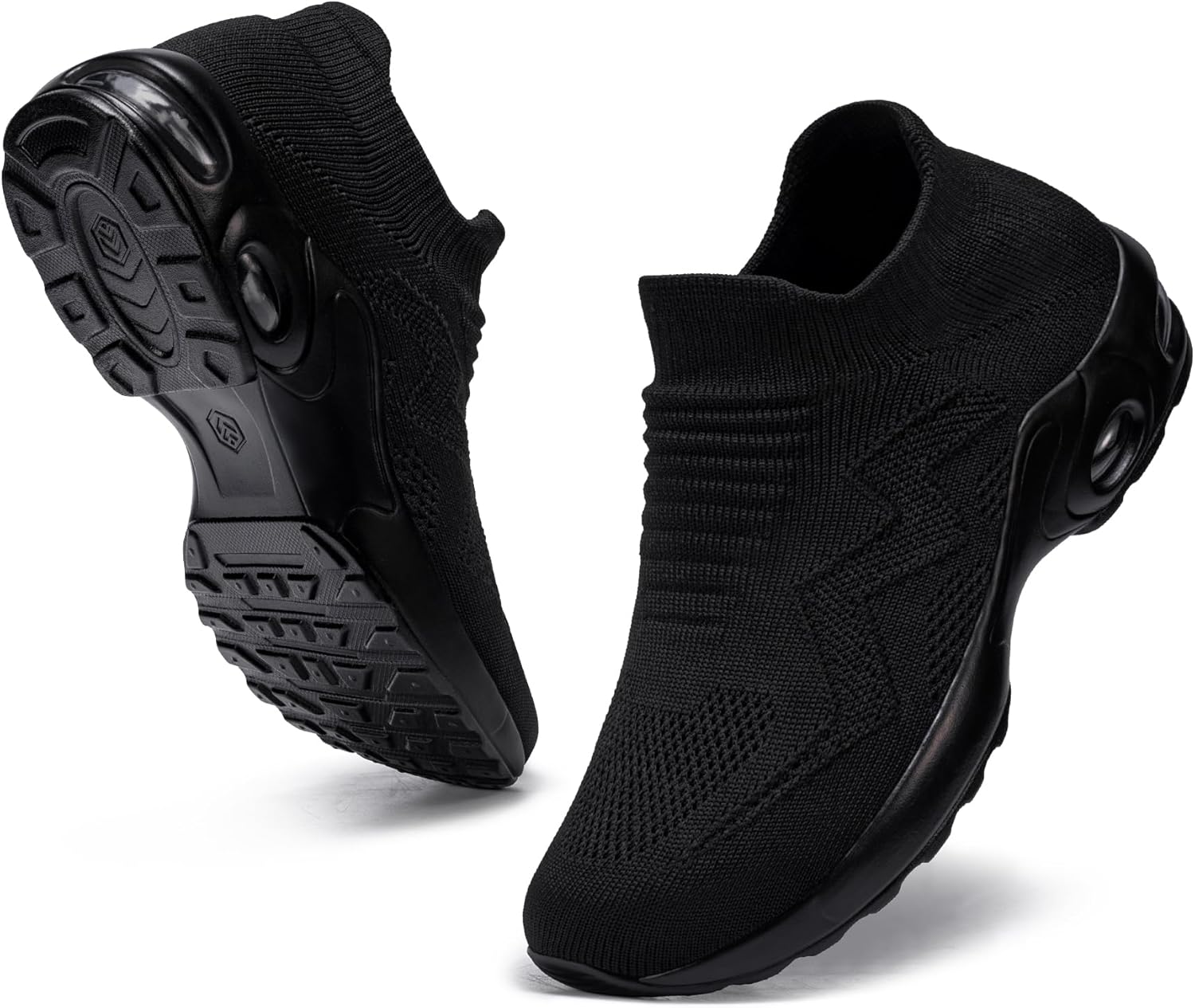 LARNMERN Utra-Lightweight Hands-Free Slip on Safety Shoes for Women Comfortable No-Lace Slip in Trainers Walking Shoes Work Nurse Health Care Shoe 2.5UK~8.5UK