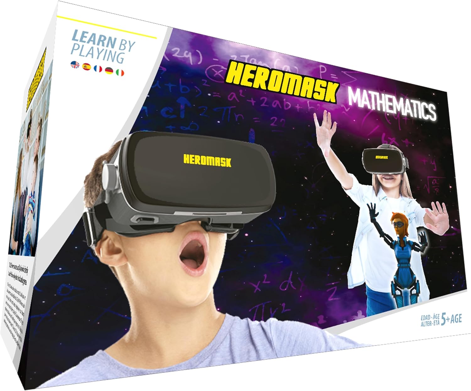 VR Headset + Maths educational games [times tables subtraction…] for kids 5 6 7 8…12 years old [Fun games] VR Maths set [3D glasses] Cool for girls and boys Learning toys