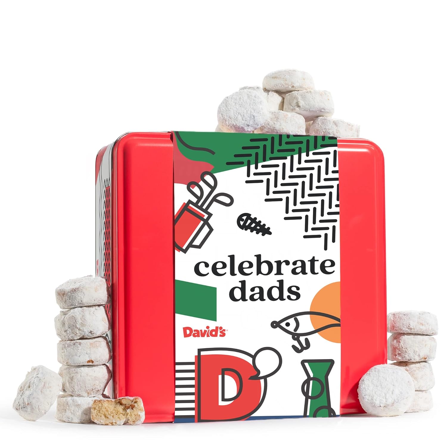 David’s Cookies Father's Day Gift Butter Pecan Meltaways Flavored Gormet Cookies With Crunchy Pecans - Delicious Ideal Cookie Gift Basket For Dads This Father's Day 1 Lb