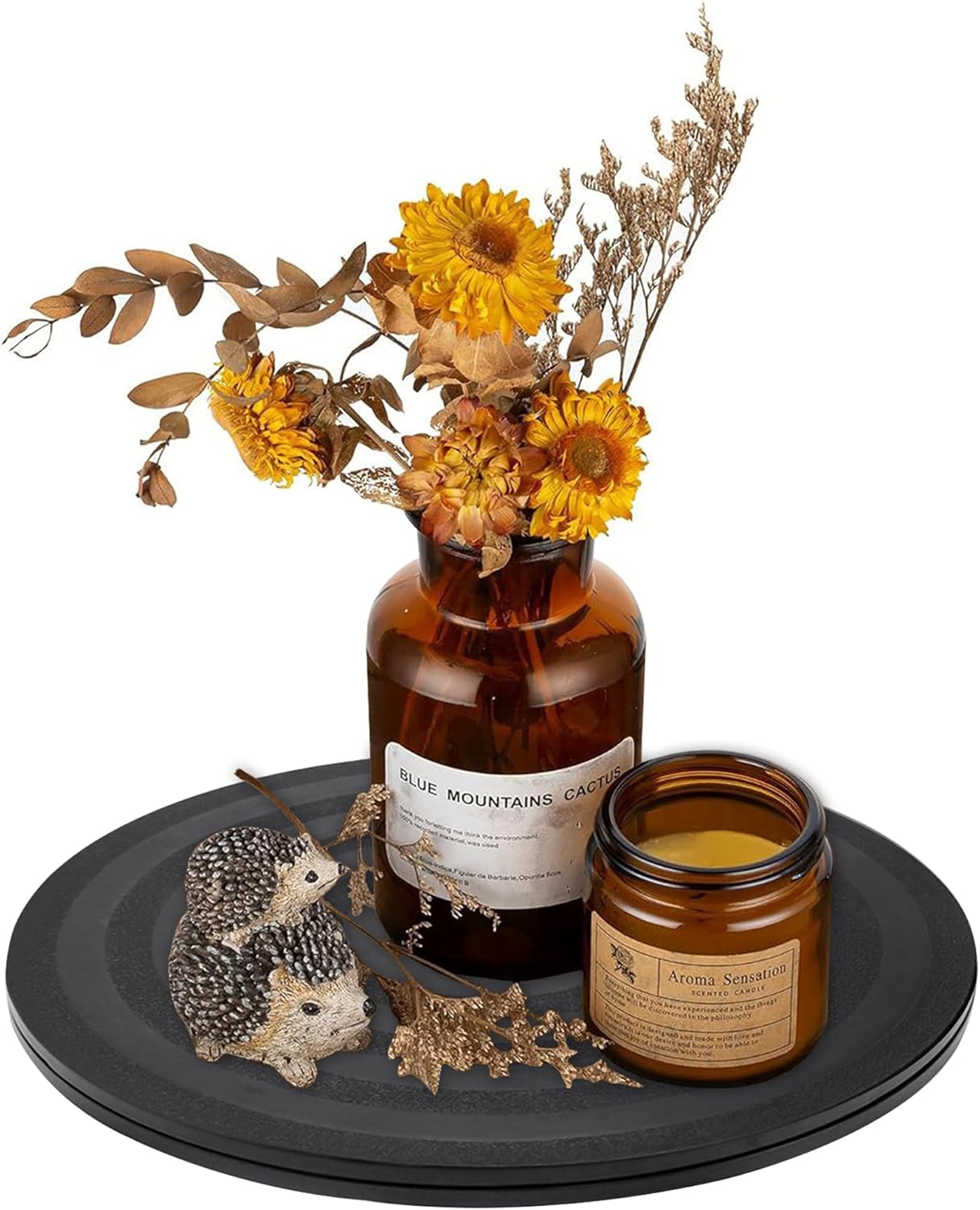 Cinvo Turntable Rotating Caster Spinner Non Skid Lazy Susan Heavy Duty 360˚ Rotating Swivel Stand for Model Base/Potted Plants/TV/Monitors/Craft Paintings (20cm)