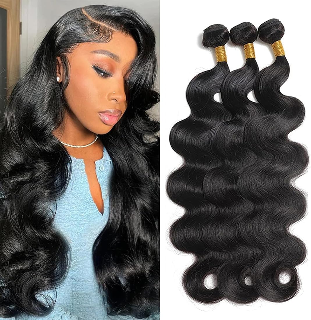 12A Human Hair Bundles Brazilian Body Wave Hair Bundles 18 18 18 Inch 100% Unprocessed Virgin Weave 3 Bundles Human Hair Body Wave Quick Weave Hair Extensions