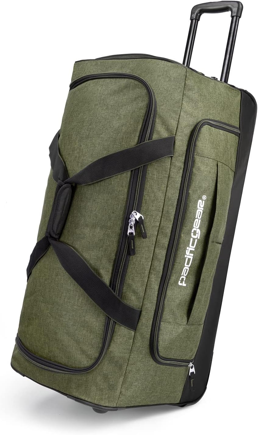 Pacific Gear Rolling Duffel Wheels, 30-inch Luggage, Hockey Bag, Heavy Duty
