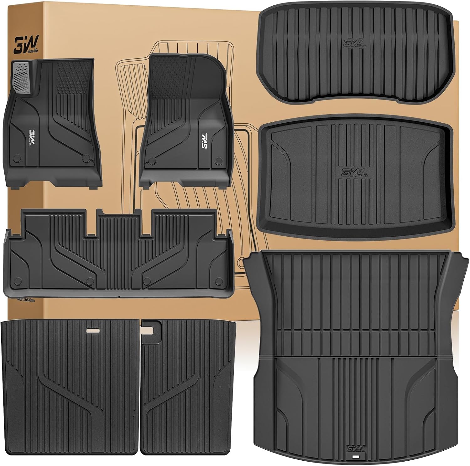 3W Floor Mats with Metal Pedal for Tesla Model 3 Highland 2024-2026