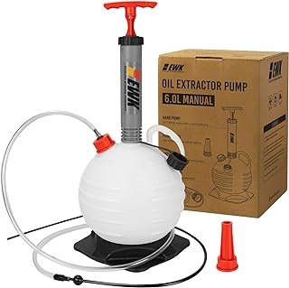 EWK 6L Vacuum Oil Extractor Pump Fluid Extractor Oil Change Pump for Automotive and Marine Boat