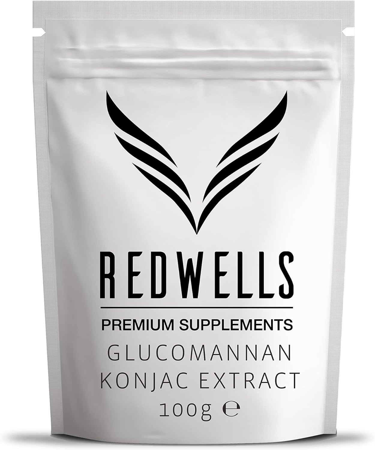 Konjac Root Extract REDWELLS Pure Glucomannan Powder GMO Free - 100g Pack