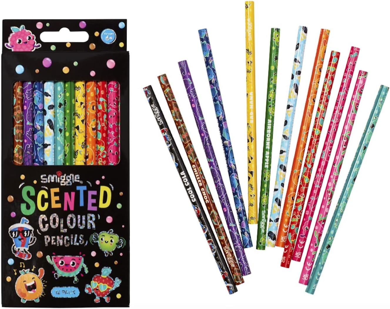 Smiggle Colouring Pencils x12 Pack Scented