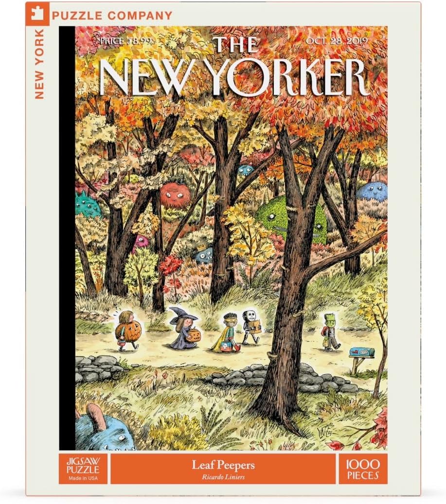 New York Puzzle Company - New Yorker Leaf Peepers - 1000 Piece Jigsaw Puzzle for Family Game Nights by Ricardo Liniers