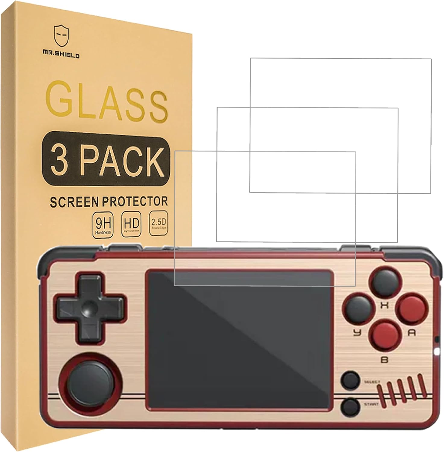 Mr.Shield Screen Protector compatible with Miyoo A30 [Tempered Glass] [3-PACK] [Japan Glass with 9H Hardness]