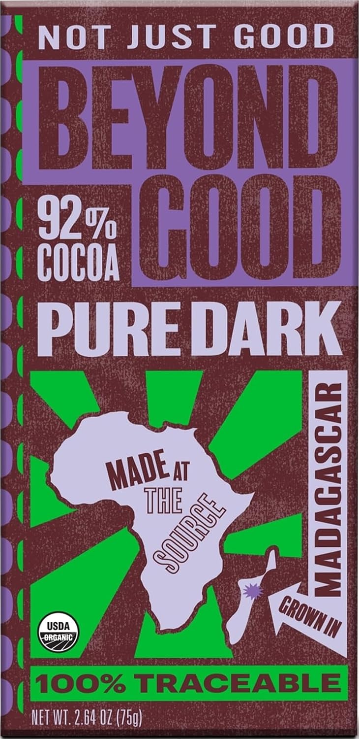 Beyond Good Organic 92% Dark Chocolate Bar, 2.64 OZ