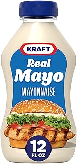 Kraft Real Mayo Creamy & Smooth Mayonnaise - Classic Spreadable Condiment for Sandwiches, Salads, and Dips, Made w/ Cage-Free Eggs, 12 fl oz Bottle