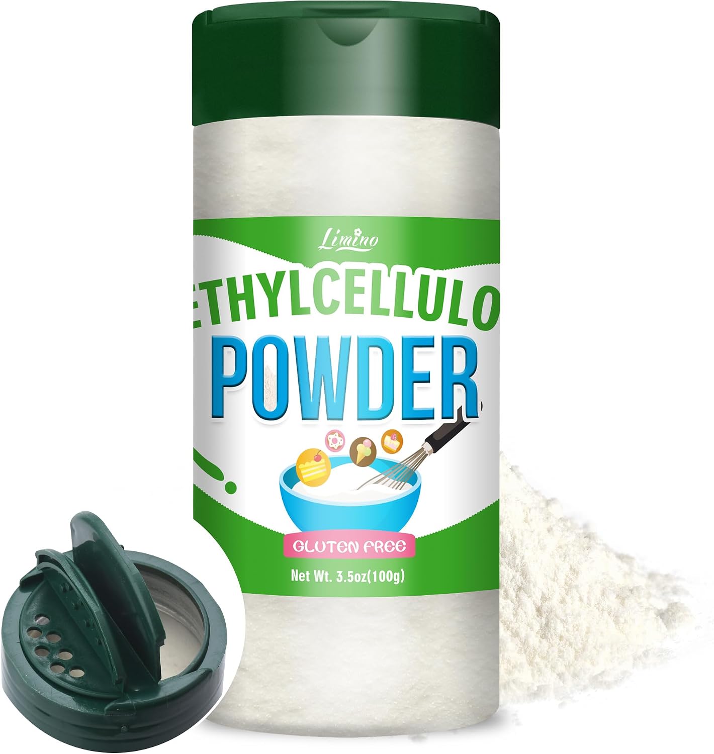 100g Methylcellulose Powder, 100% Pure Methylcellulose Powder for Making Ice Cream, Cake, Yogurt, Food Grade Methyl Cellulose for Frozen Foods, Candy, Gum Paste, Ice Cream Stabilizer and More