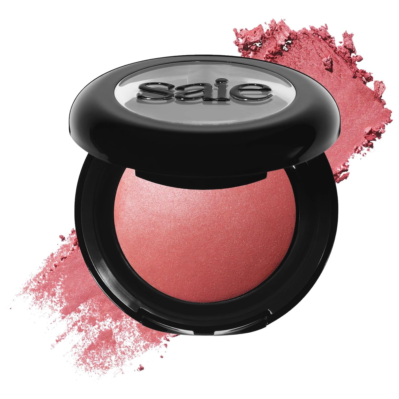 Saie SuperSuede Baked Blush - Talc-Free Powder Blush for All Day Wear - Enriched with Plant-Derived Squalane + Glycerin to Help Moisturize Dry Skin - Mia (.01 Ounce)