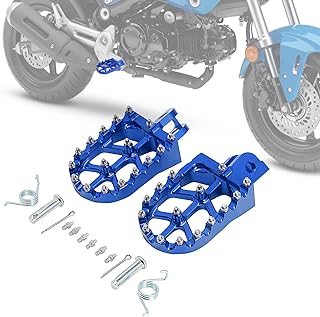 Motorcycle Footpegs Foot Pegs Rest Pedal MX Style CNC for GROM MSX 125 2013-2023 Monkey 125 2020-2023 Grom Clone Blue