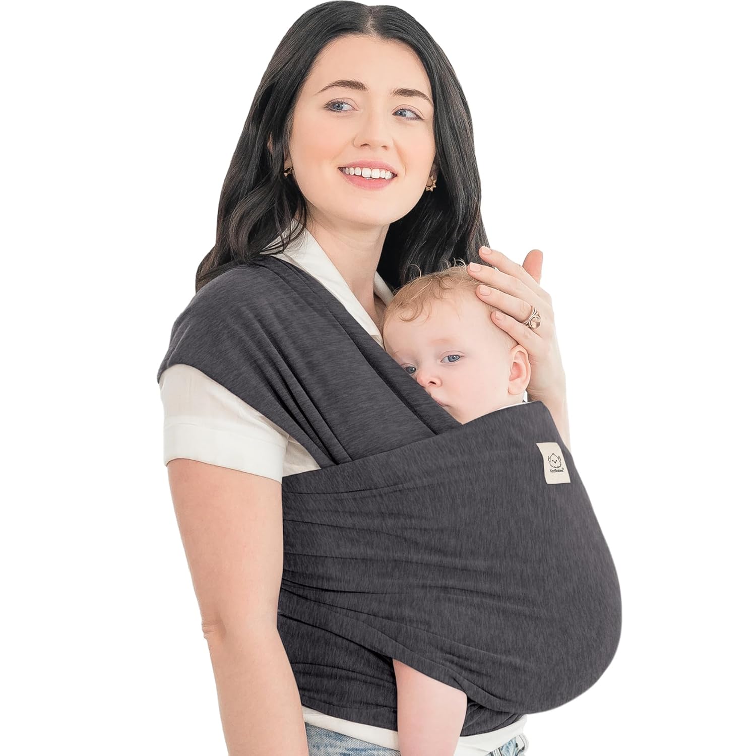 KeaBabies Baby Wraps Carrier - All in 1 Original Baby Sling Carrier, Easy To Wear, Hands Free Baby Carrier Newborn to Toddler, Breathable, Lightweight Infant Baby Carrier Wrap (Mystic Gray)