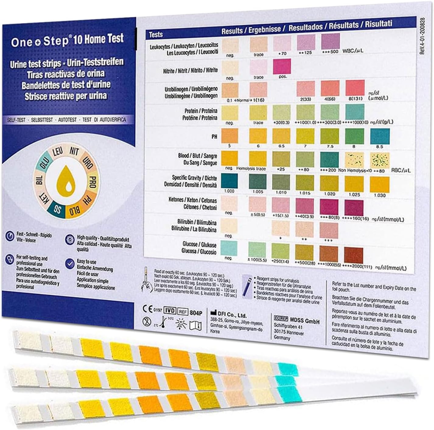 15 x Urine Test Strips 10 Parameter Urinalysis Testing Kits