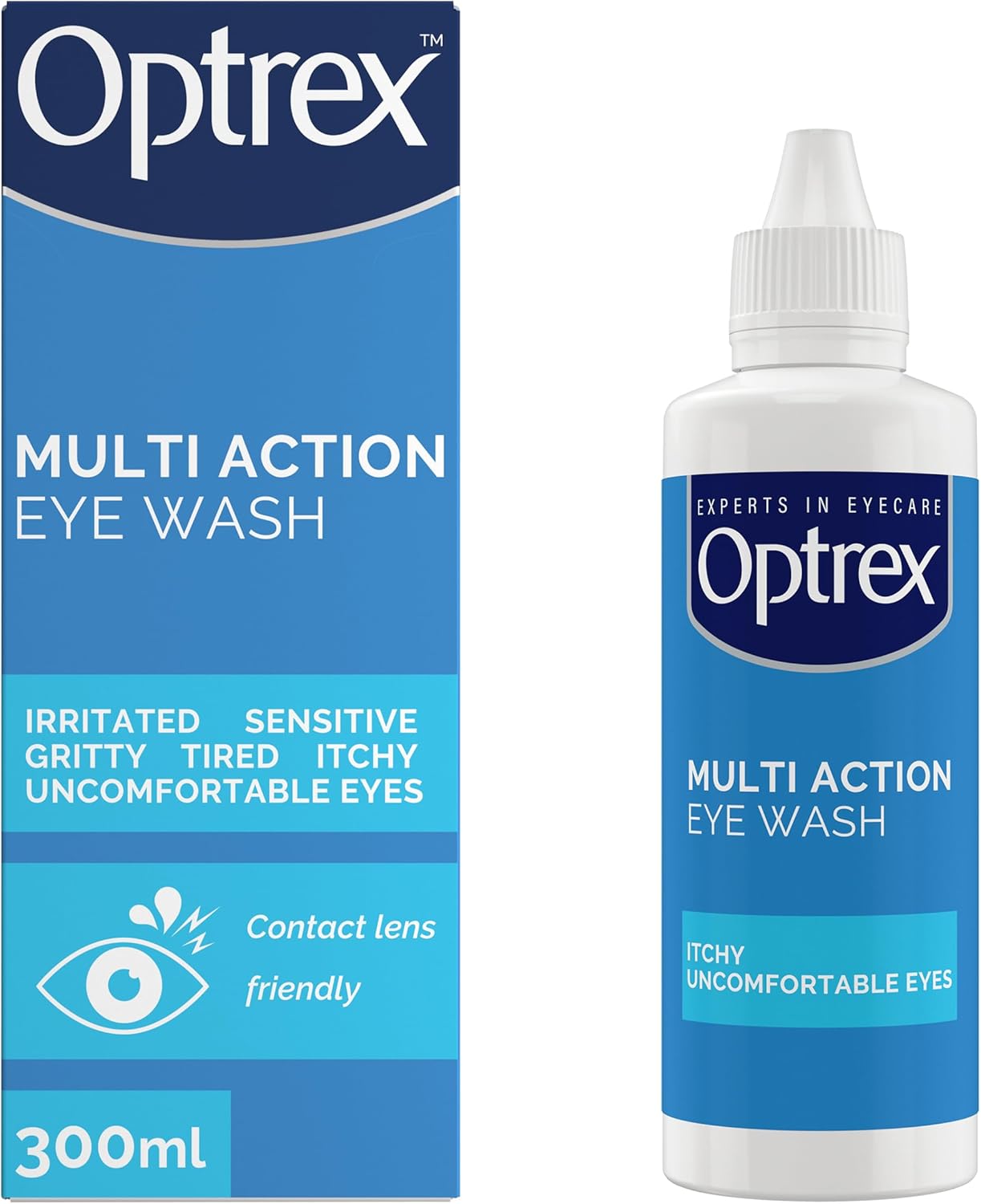Optrex™ Multi Action Eye Wash, Irritated, Tired, Uncomfortable Eyes, 300ml