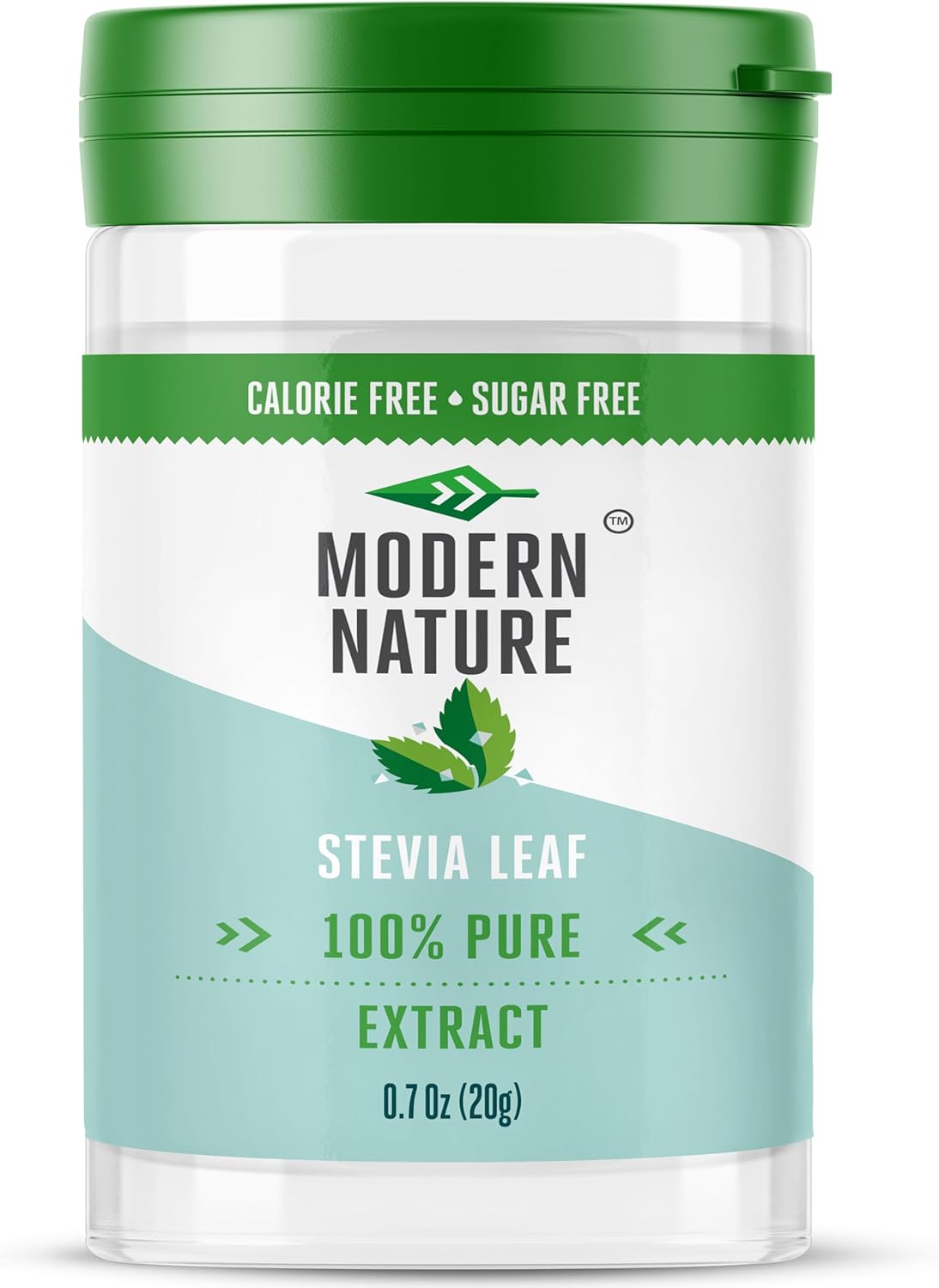 Modern Nature 100% Pure Stevia Powder – All-Natural, Zero Calories, Zero Carbs, Sugar-Free, 250x Sweeter Than Sugar, Vegan & Diabetic-Friendly Sweetener, No Additives, Perfect for Low GI