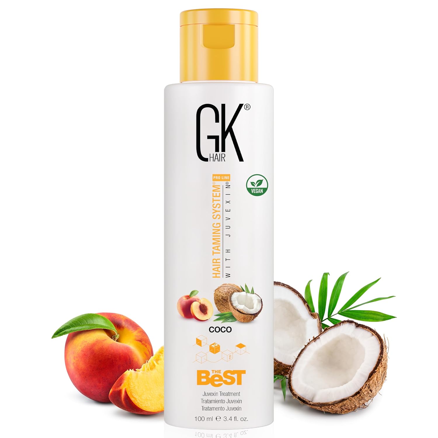 GK HAIR Keratin Treatment COCO 3.4 Oz - Professional Brazilian Complex Blowout at Home Lasts 3-5 Months Smoothing Hair Straightening for Frizz Free Silky Hair All Hair Types