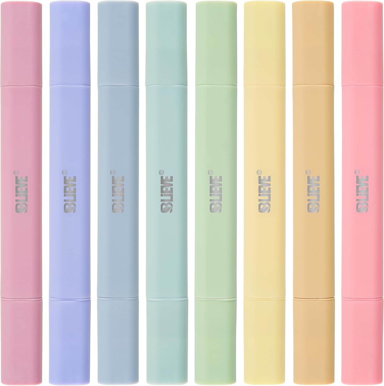 BLIEVE- Aesthetic Bible Highlighters No Bleed Through Assorted Colors, Cute Highlighter Dual Tip For Journaling Supplies And School Accessories, Bible Highlighters And Pens No Bleed (CANDY)