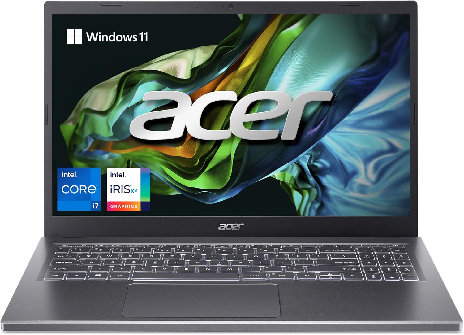 Acer Aspire 5 15 Slim Laptop | 15.6" FHD IPS Touch 1920 x 1080 | Intel Core i7-1355U | Intel Iris Xe Graphics | 16GB LPDDR5 | 512GB Gen 4 SSD | Wi-Fi 6E 802.11ax | Backlit Keyboard |
