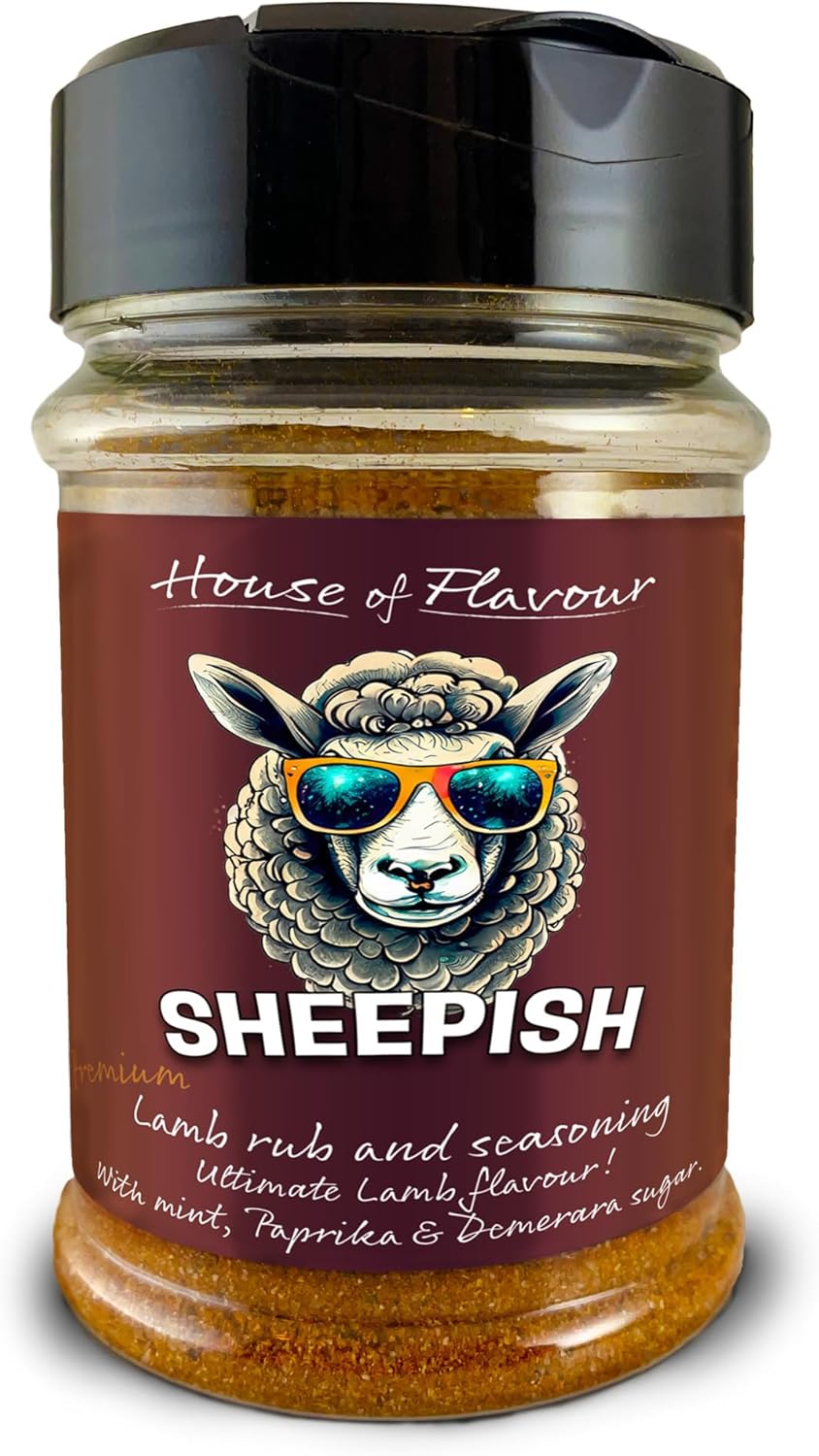 BBQ Meat Rub Seasoning For Lamb with Mint & Smoked Paprika By House of Flavour | Gluten-Free, No Preservatives | Ideal for Leg, Chops, Mince, Shoulder