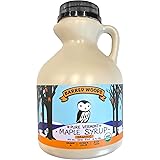 Organic Vermont Maple Syrup - Pure and All Natural - One Pint Jug (16 oz) - Grade A Amber Rich - From Barred Woods Maple