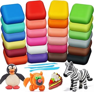 ESSENSON Magic Clay - Air Dry Clay 24 Colors, Modeling Clay for Kids with Tools, Toys Gifts for Age 3 4 5 6 7 8+ Years Old Boys Girls Kids