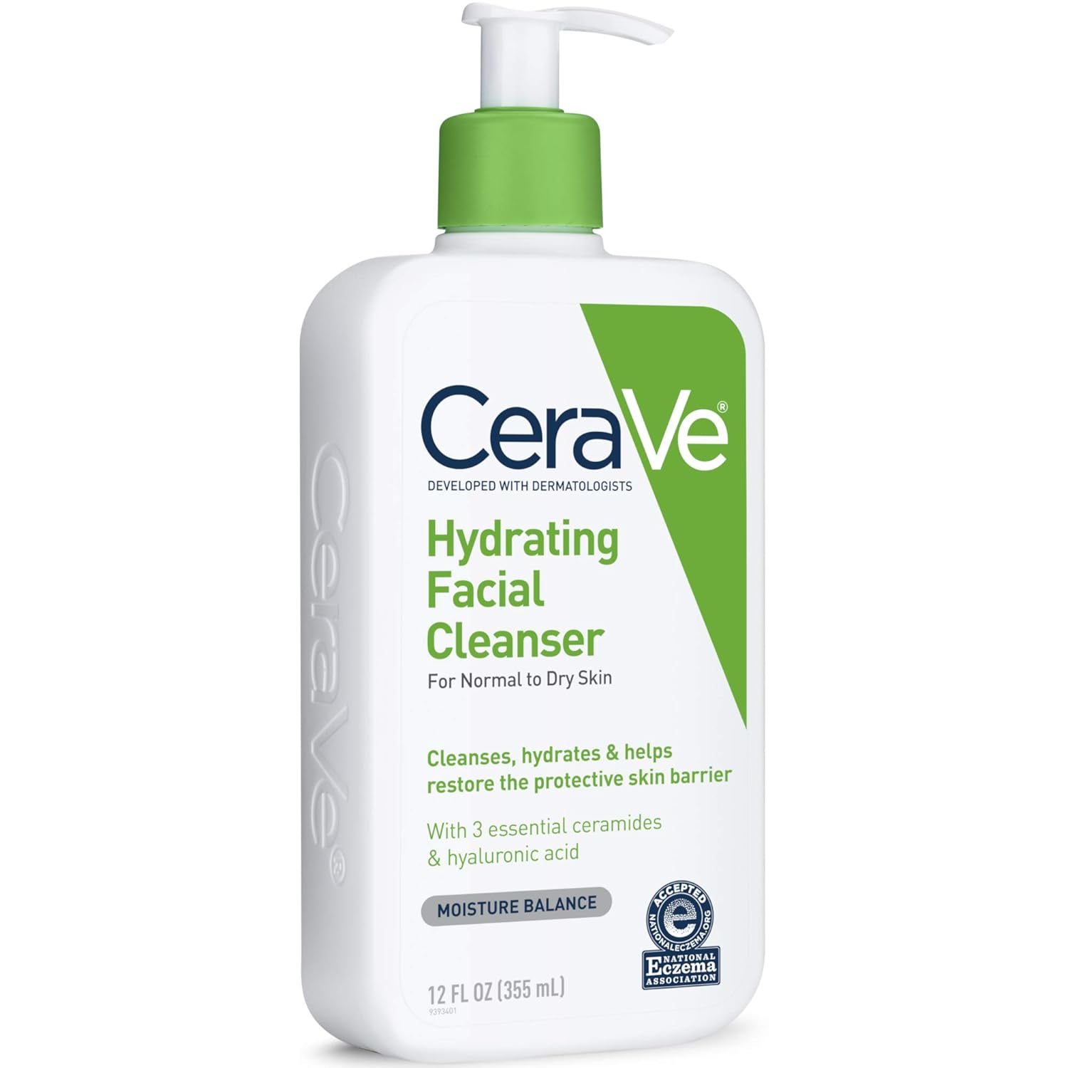 CeraVe Hydrating Facial Cleanser, Normal To Dry, 12 Ounces each, Pack of 3