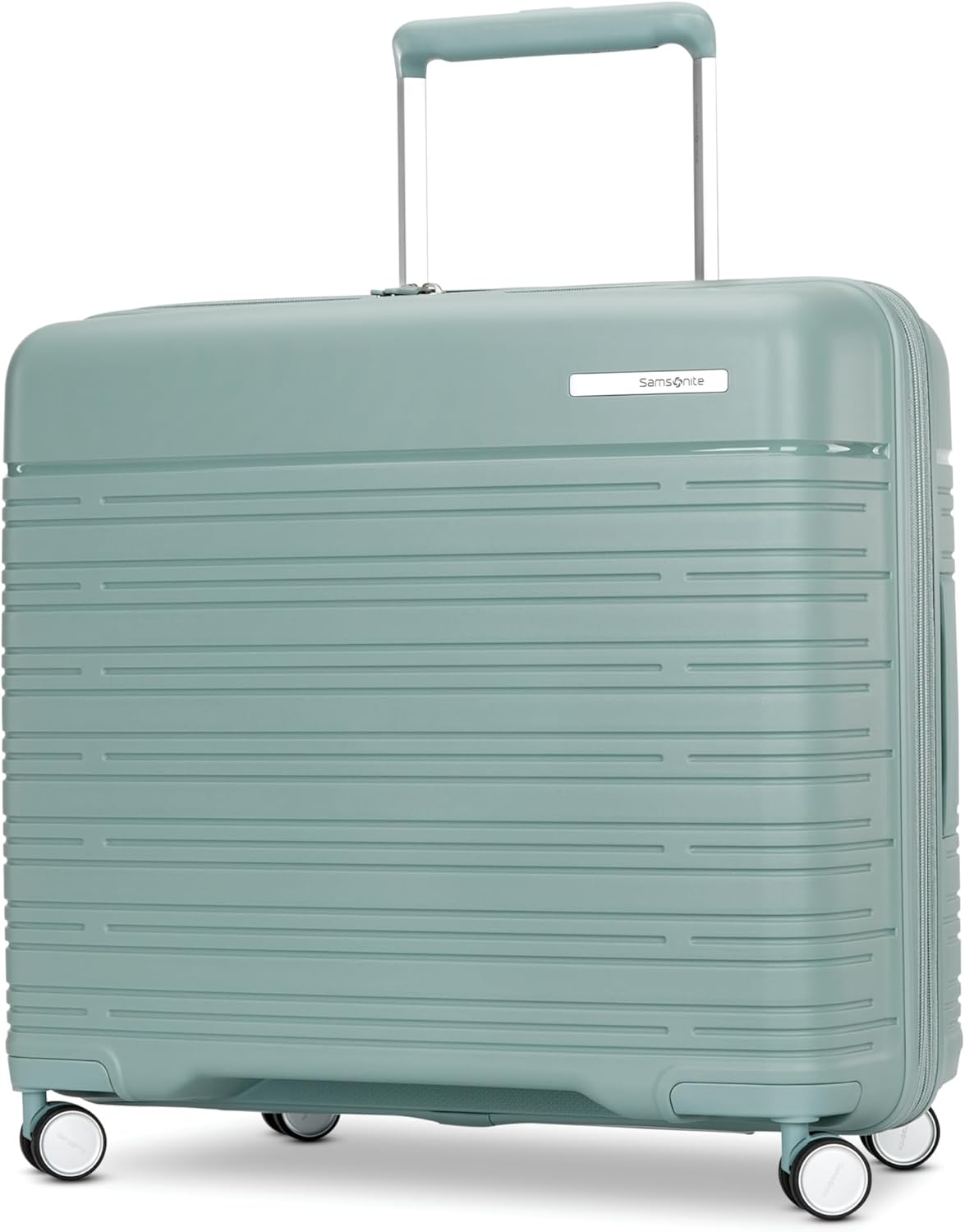 Samsonite Elevation Plus - Medium Hardside Luggage - Scratch Resistant Polypropylene Shell, RightHeight™ Adjustable Handle, Integrated AirTag Holder, TSA Lock, WetPak™ Compartment - Cypress Green