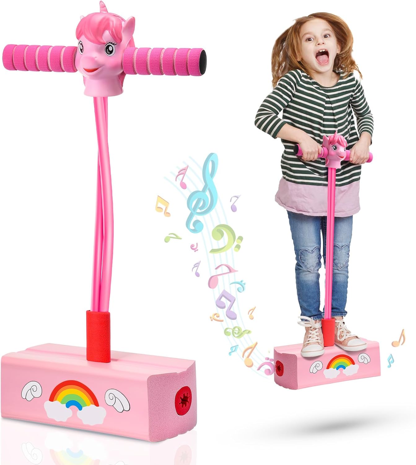 Pogo Stick for Girls Boys, Toys for 3 5 6 8 9 Year Olds Boys Girls Gifts for 3-12 Year Old Boys Girls Age 3-12 Outdoor Toys for Boys 3-12 Year Olds Xmas Gifts for Kids Sensory Toys for Autism